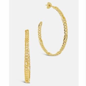 CLAUDETTE CHAIN HOOP EARRINGS NWT